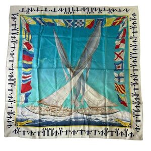 Hermes En Course Silk Scarf